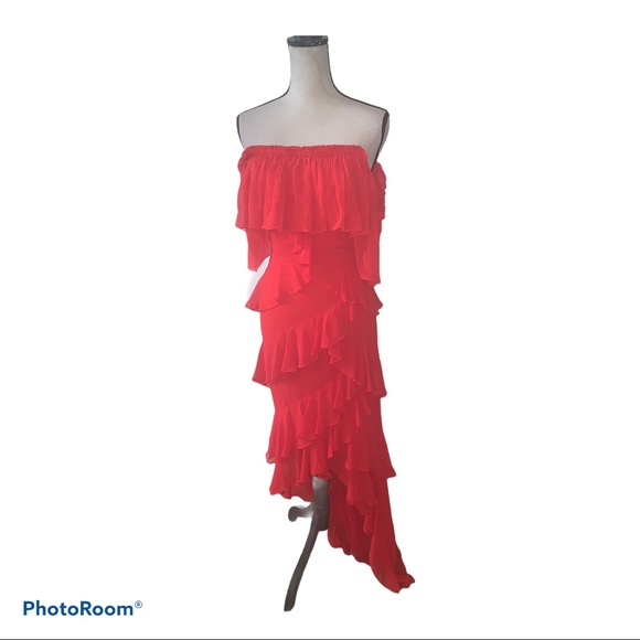 Badgley Mischka red gown - Picture 8 of 14